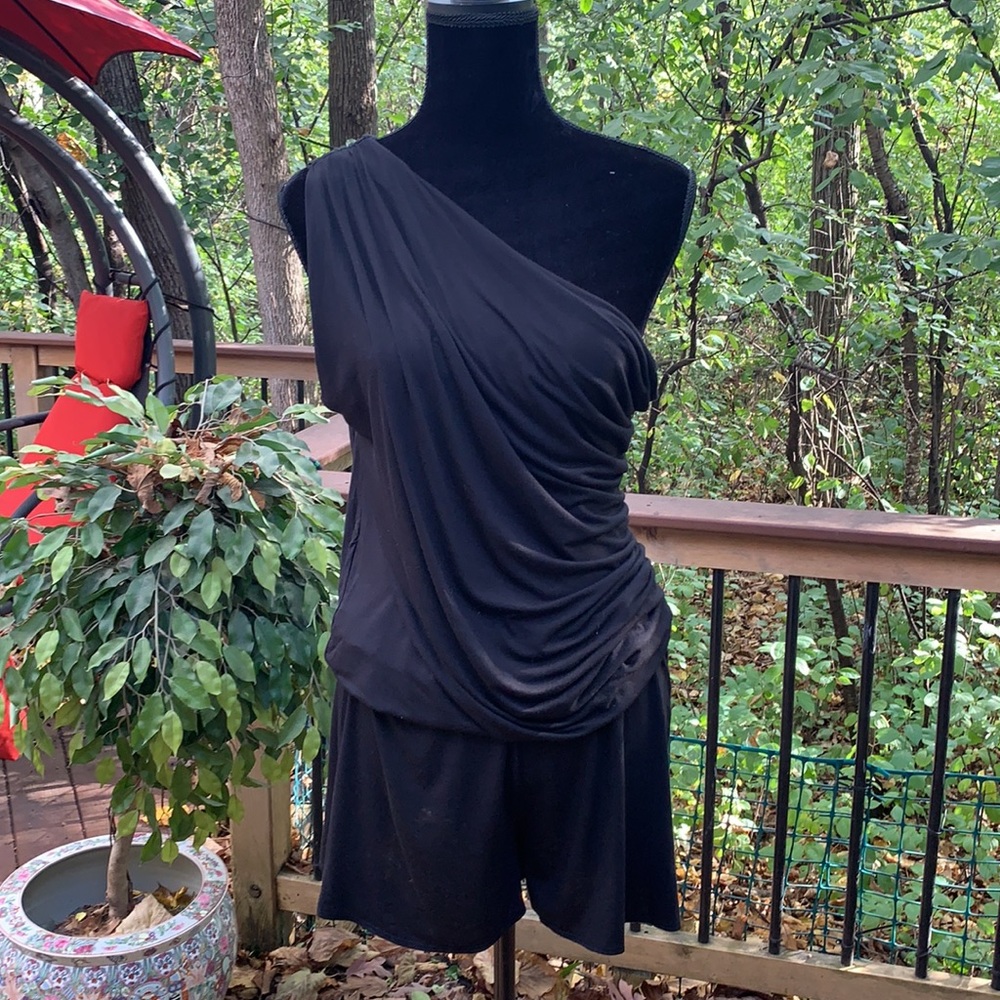 NWOT Riller & Fount Off the Shoulder Black Romper